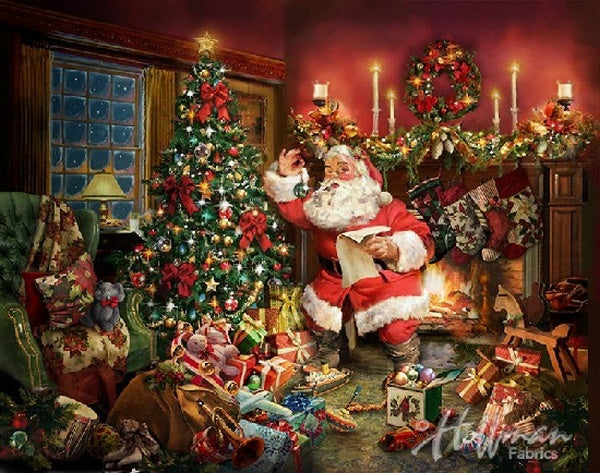 Hoffman Fabrics Ole Saint Nick Cotton Fabric Panel