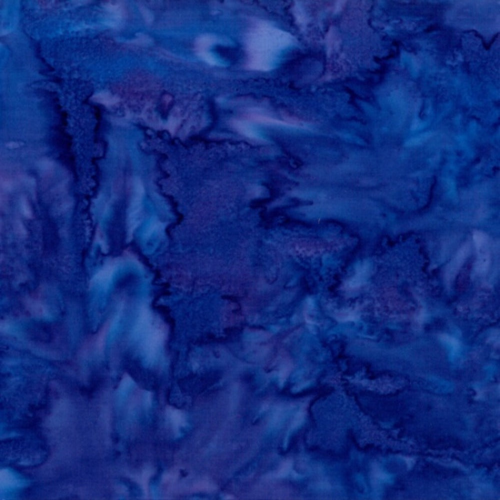 Hoffman Fabrics Watercolors Salvia Blue Batik Fabric 1895-424-Salvia