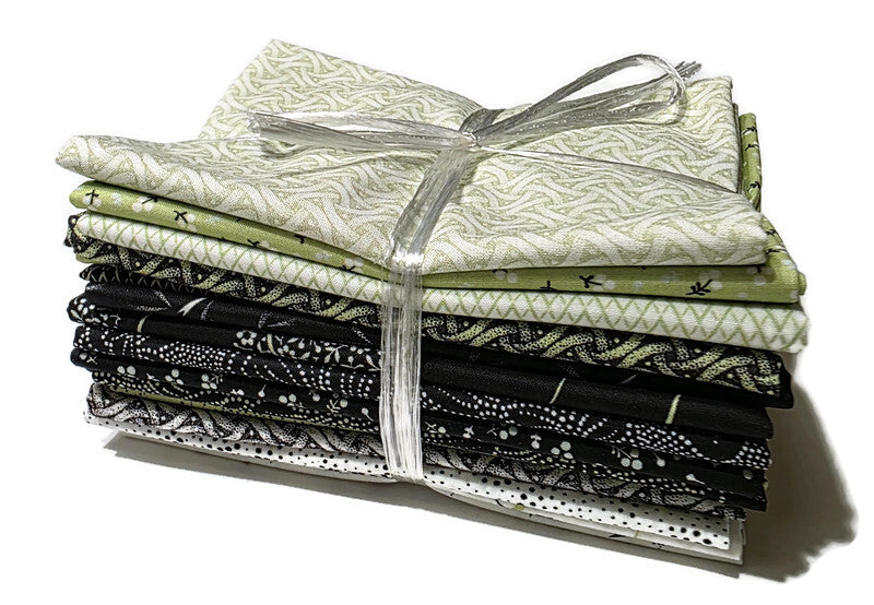 Clothworks Matcha Green Tea Fat Quarter Bundle 16 FQs FQ0560 Wrapped