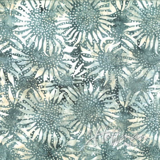 Hoffman Fabrics Seagull Sunflower Batik Fabric 884-489-Seagull
