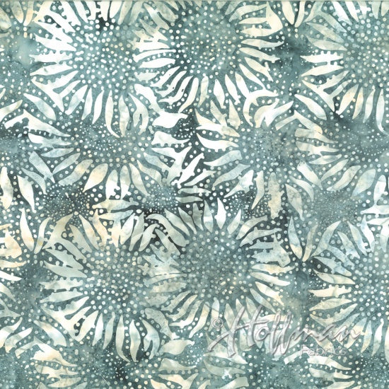 Hoffman Fabrics Seagull Sunflower Batik Fabric 884-489-Seagull