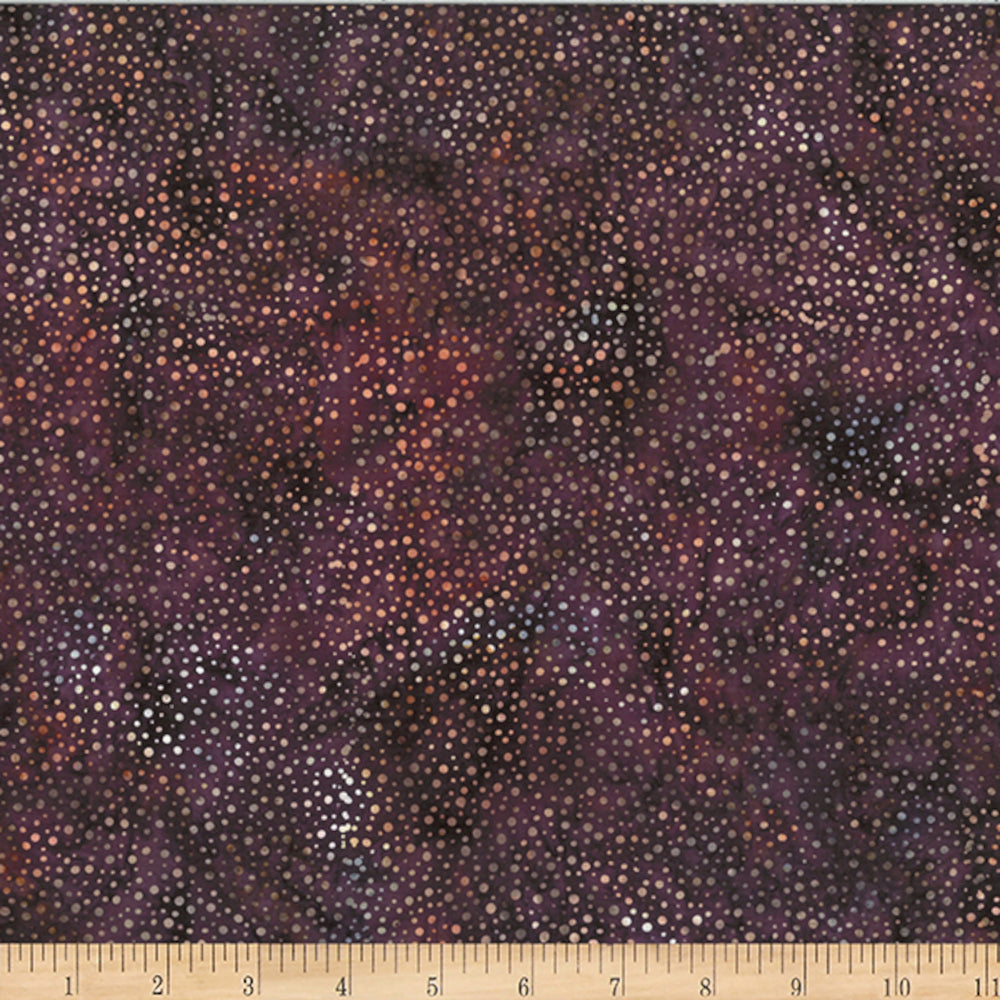 Hoffman Fabrics Dot Rum Raisin Batik Fabric 885-515-Rum-Raisin