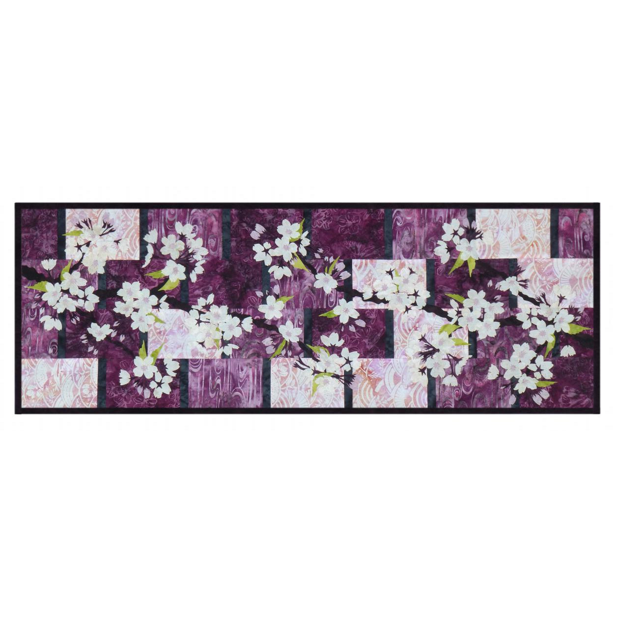 Wildfire Designs Alaska Summer Zen Cherry Blossoms Table Runner Applique Quilt Pattern