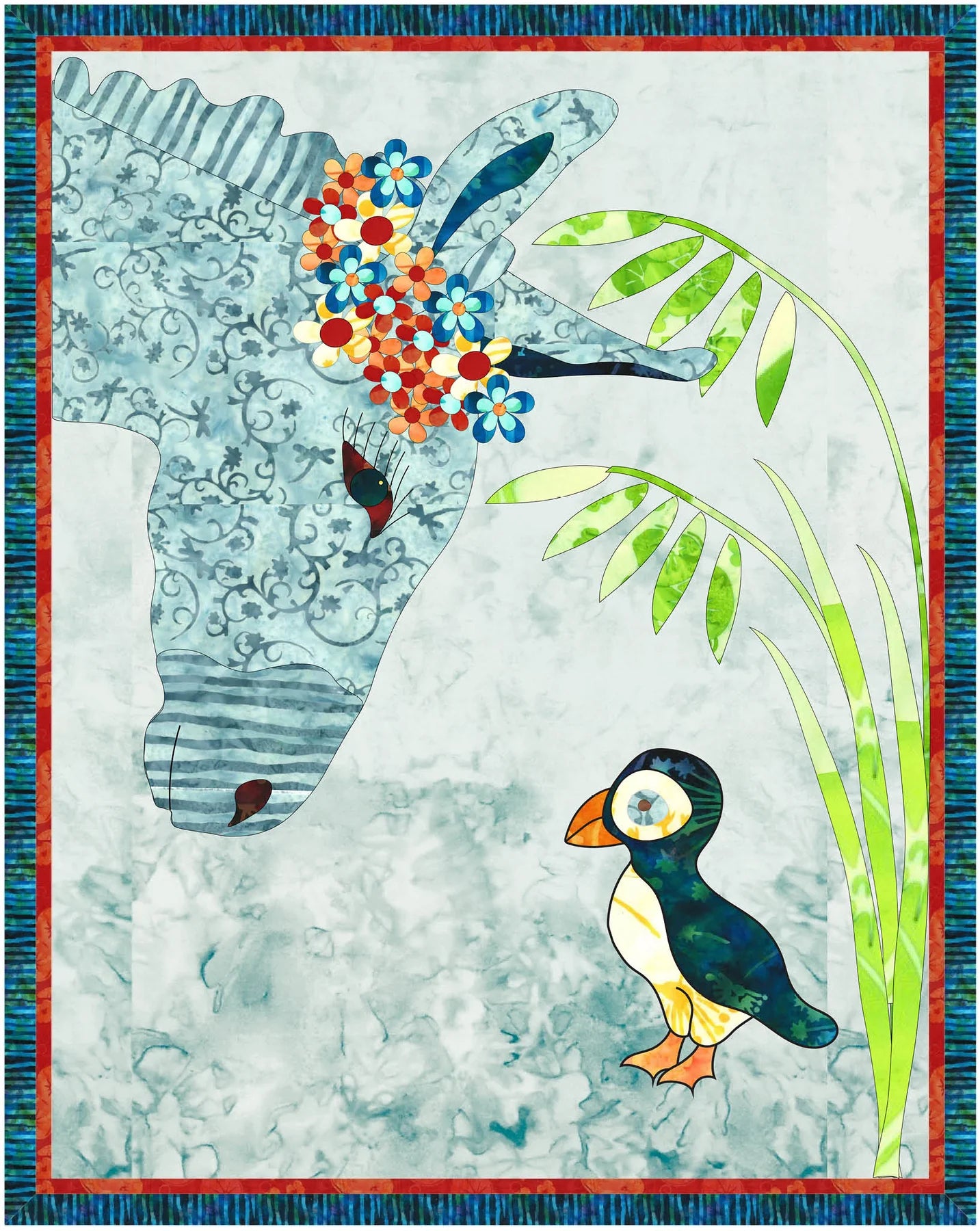 Gourmet Quilter Donkey and Puff Applique Quilt Pattern