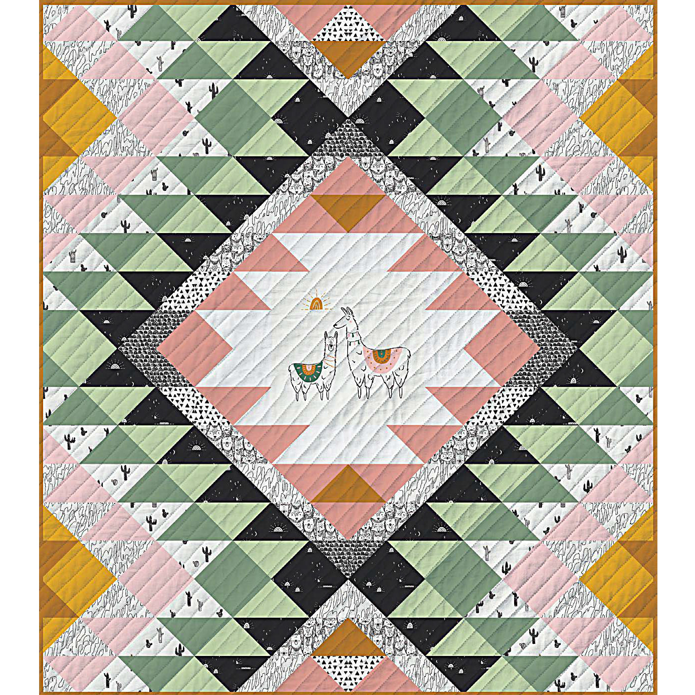 Art Gallery Fabrics Inquita Pacha Llama Traditional Pieced Quilt Kit