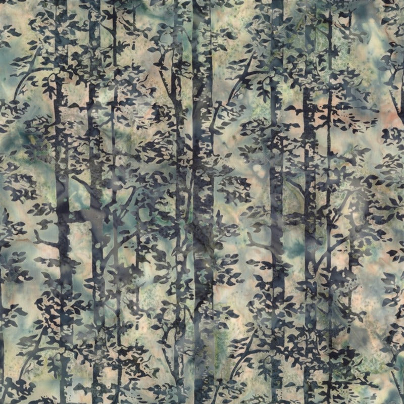 Hoffman Fabrics McKenna Ryan Woodland River Rock Birch Trees Batik Fabric MR56-611-River-Rock