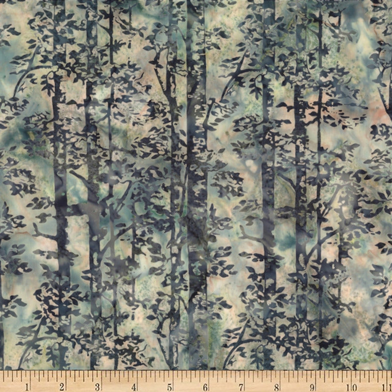 Hoffman Fabrics McKenna Ryan Woodland River Rock Birch Trees Batik Fabric MR56-611-River-Rock Scale