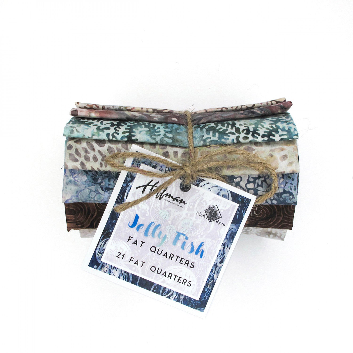 Hoffman Fabrics McKenna Ryan Seaside Jellyfish Batik Fat Quarters 21 FQs MRJFFQ-484-Seaside