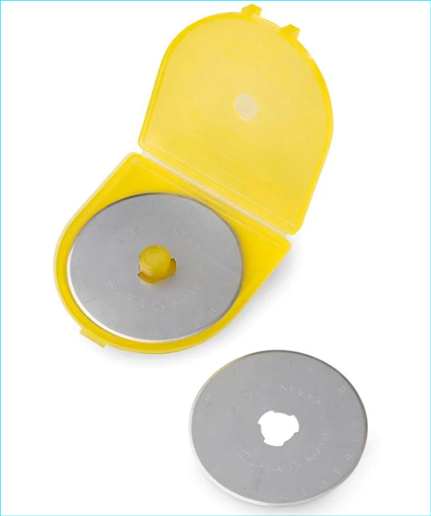 Olfa 45mm Rotary Blade Replacement Two Pack RB45-2 Case and Blades