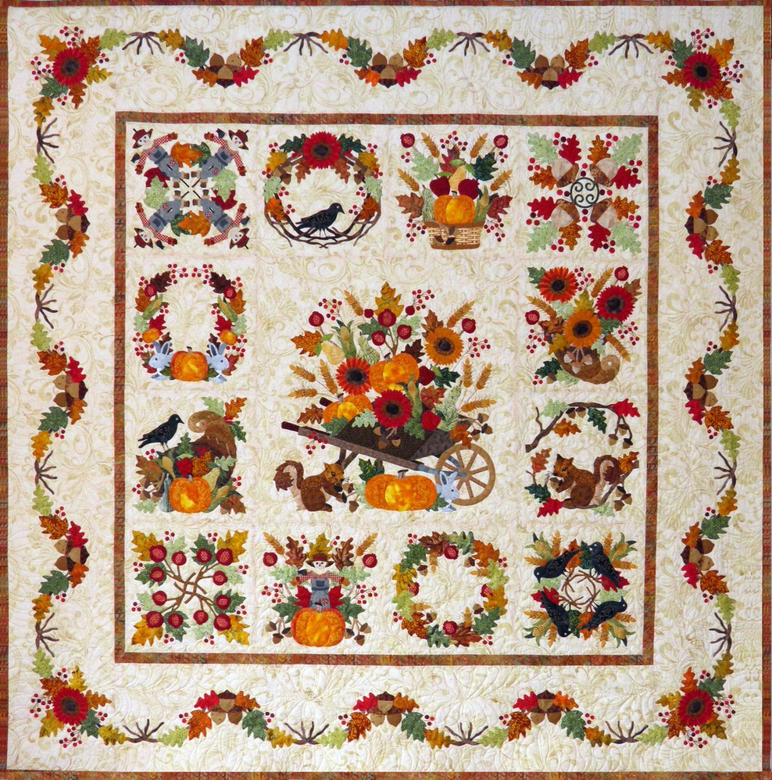 P3 Designs Baltimore Autumn BOM Applique Quilt Pattern Set