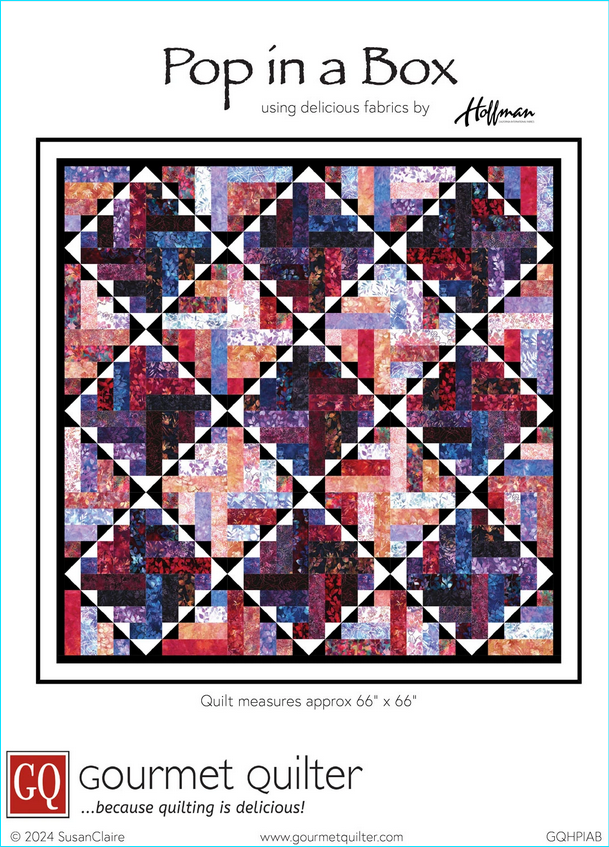 Gourmet Quilter Pop in a Box Pieced Quilt Pattern Front Cover