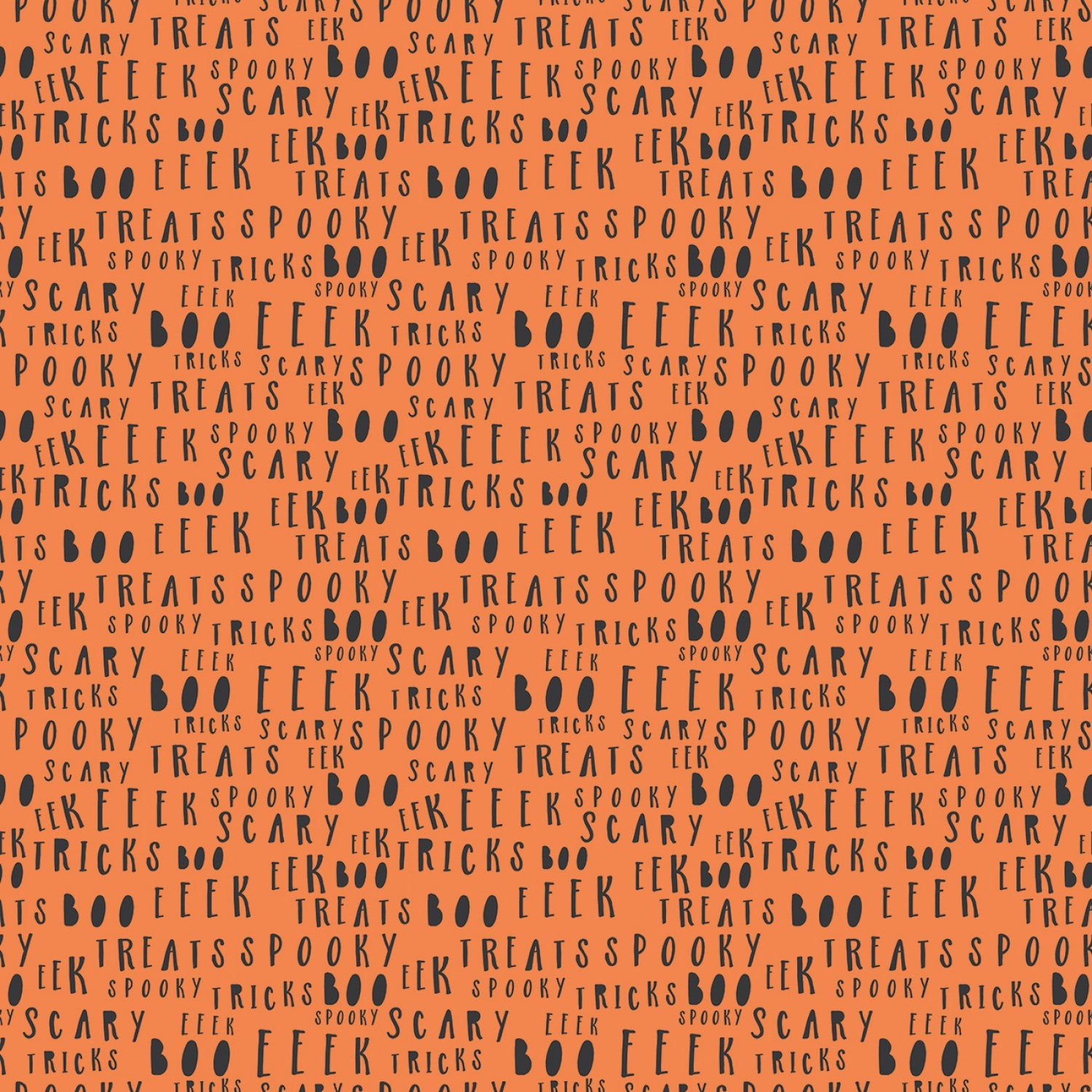 Riley Blake Designs Hey Bootiful Words Orange Cotton Fabric  C13134-Orange