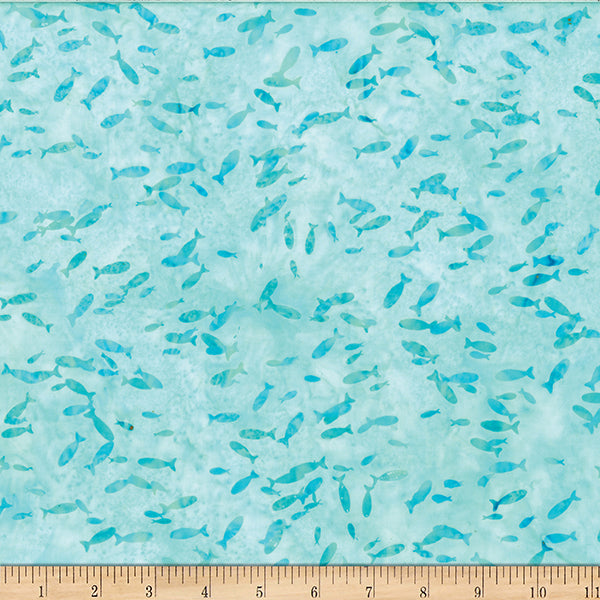 Hoffman Fabrics Susan Claire Frog Pond Jelly Batik Acapulco Fish Fabric SC2-370-Acapulco