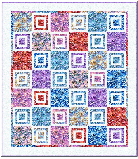 Quilt Box Design Sew Many Blooms Pieced Quilt Pattern Example 2