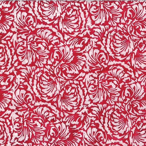 Hoffman Fabrics Jingle Bells Peppermint Floral Batik Fabric V2511-75-Peppermint