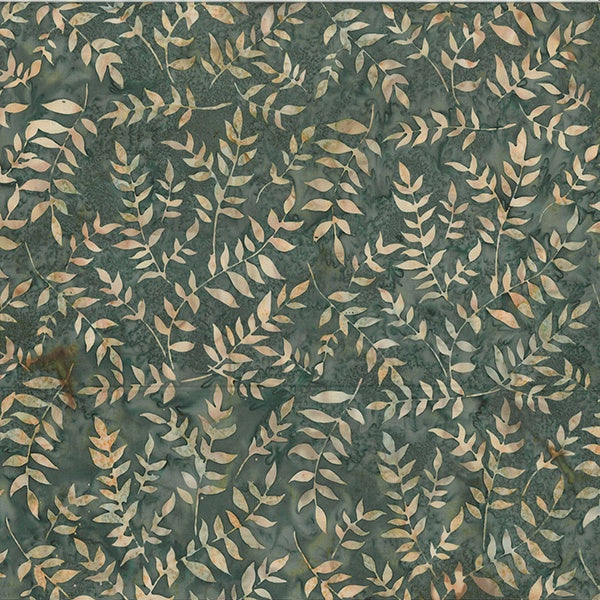 Hoffman Fabrics Jingle Bells Leaves Garden Batik Fabric V2520-727-Garden