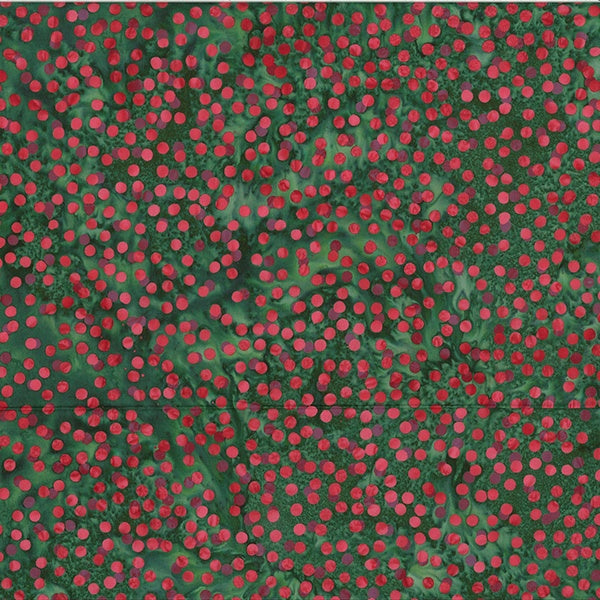 Hoffman Fabrics Jingle Bells Ditsy Dots Christmas Batik Fabric V2522-161-Christmas