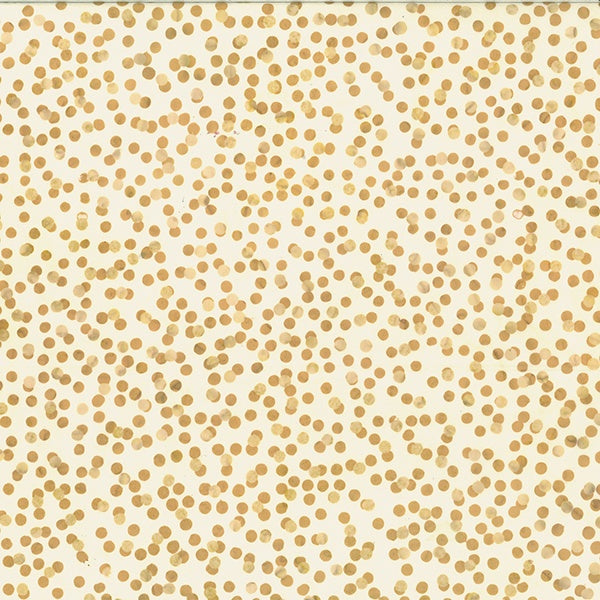 Hoffman Fabrics Jingle Bells Ditsy Dots Cream Batik Fabric V2522-33-Cream