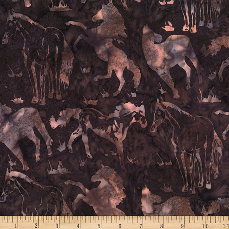 Hoffman Fabrics Havana Brown Horse Batik Fabric W2597-253-Havana Scale