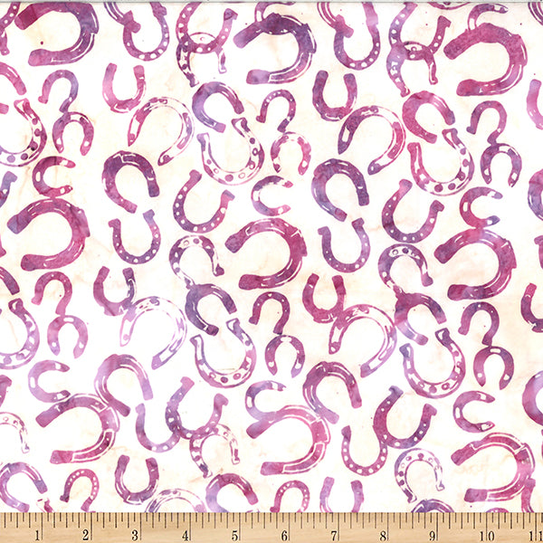 Hoffman Fabrics Victoria Pink Horseshoe Batik Fabric W2598-245-Victoria