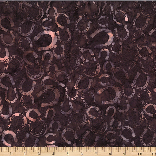Hoffman Fabrics Havana Brown Horseshoe Batik Fabric W2598-253-Havana