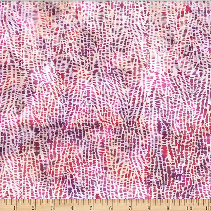 Hoffman Fabrics Fuchsia Lined Texture Batik Fabric W2605-23-Fuchsia