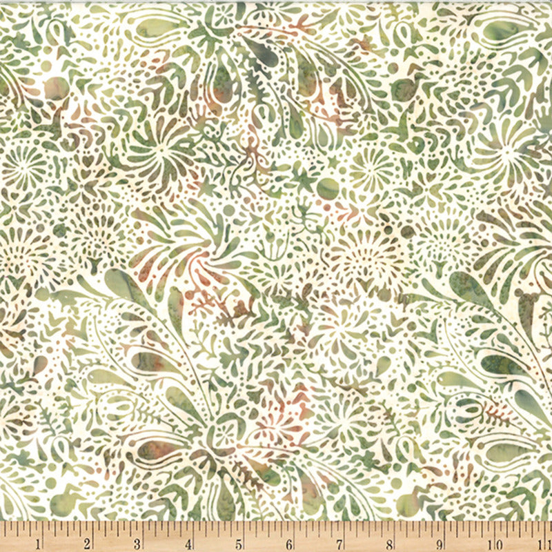 Hoffman Fabrics Leaf Green Dragonfly Batik Fabric W2609-178-Leaf