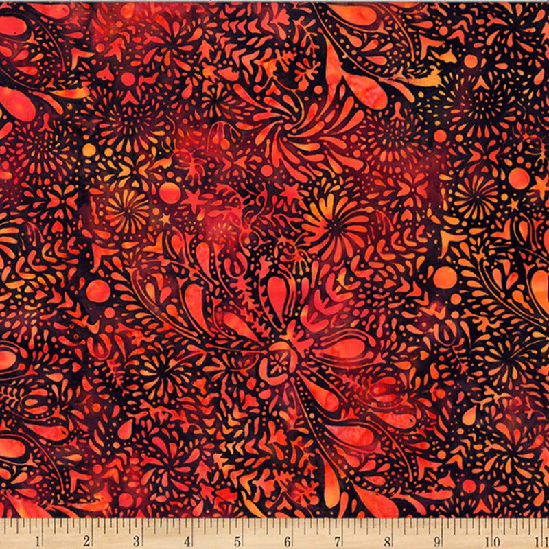 Hoffman Fabrics Paprika Dragonfly Batik Fabric W2609-389-Paprika