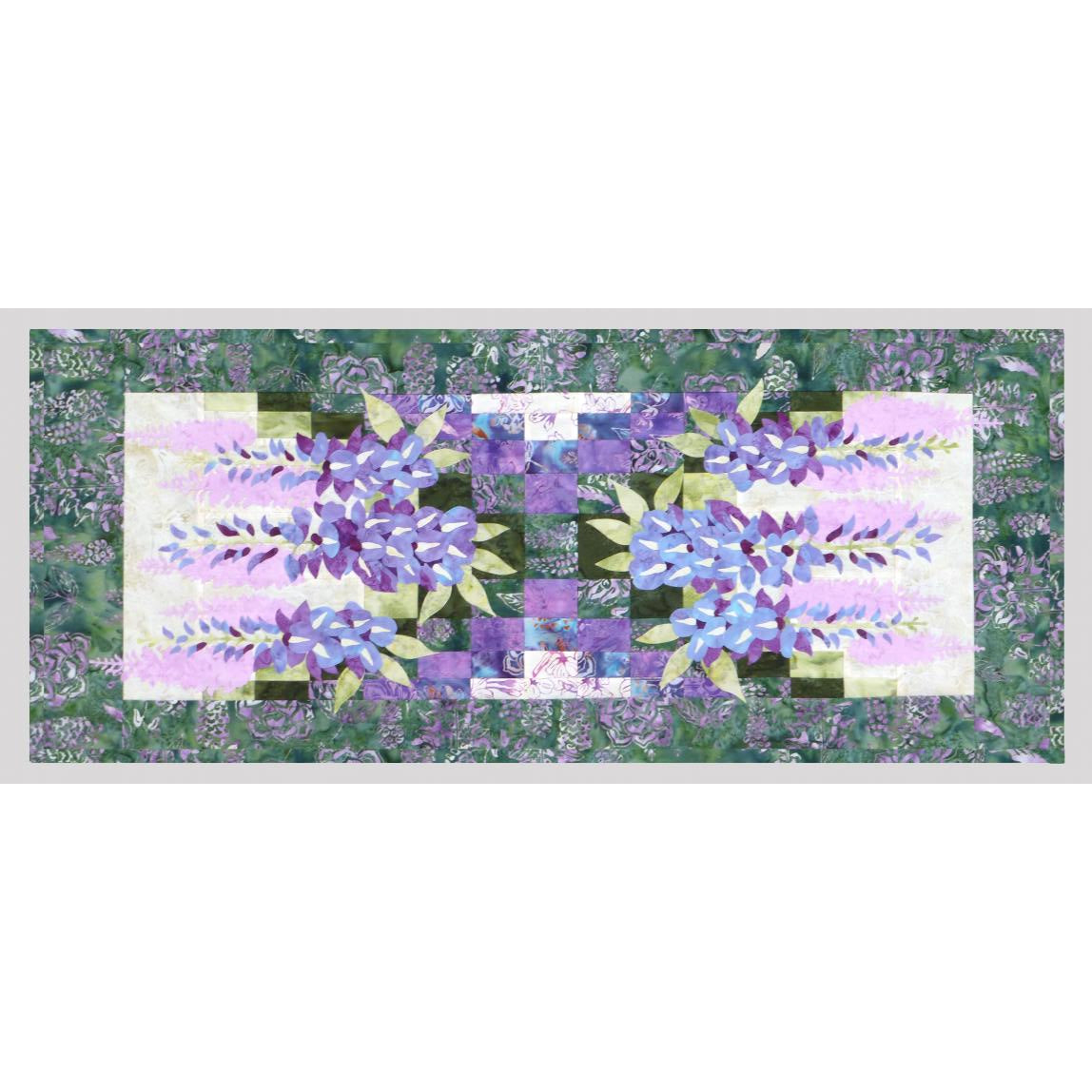 Wildfire Designs Alaska Summer Zen Wisteria Table Runner Applique Quilt Pattern
