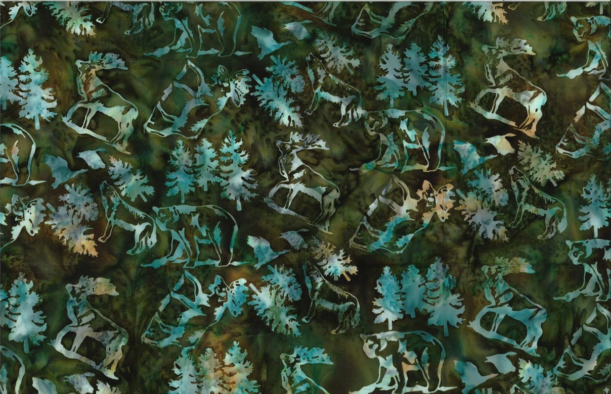 Hoffman Fabrics Chameleon Wildlife Animals Batik Fabric S2337-315-Chameleon