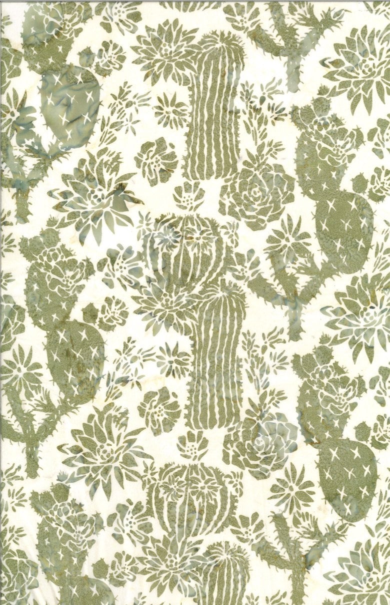 Hoffman Fabrics Sprout Southwest Cactus Flowers Batik Fabric R2266-227-Sprout