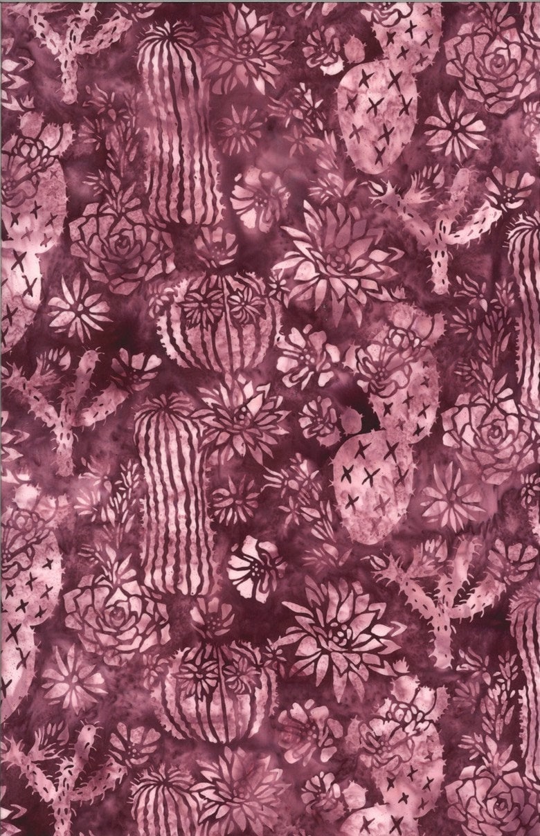 Hoffman Fabrics Blooms Southwest Cactus Flowers Batik Fabric R2266-562-Blooms