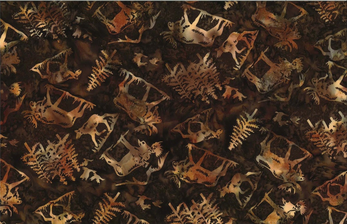 Hoffman Fabrics Bourbon Moose Batik Fabric S2341-572-Bourbon