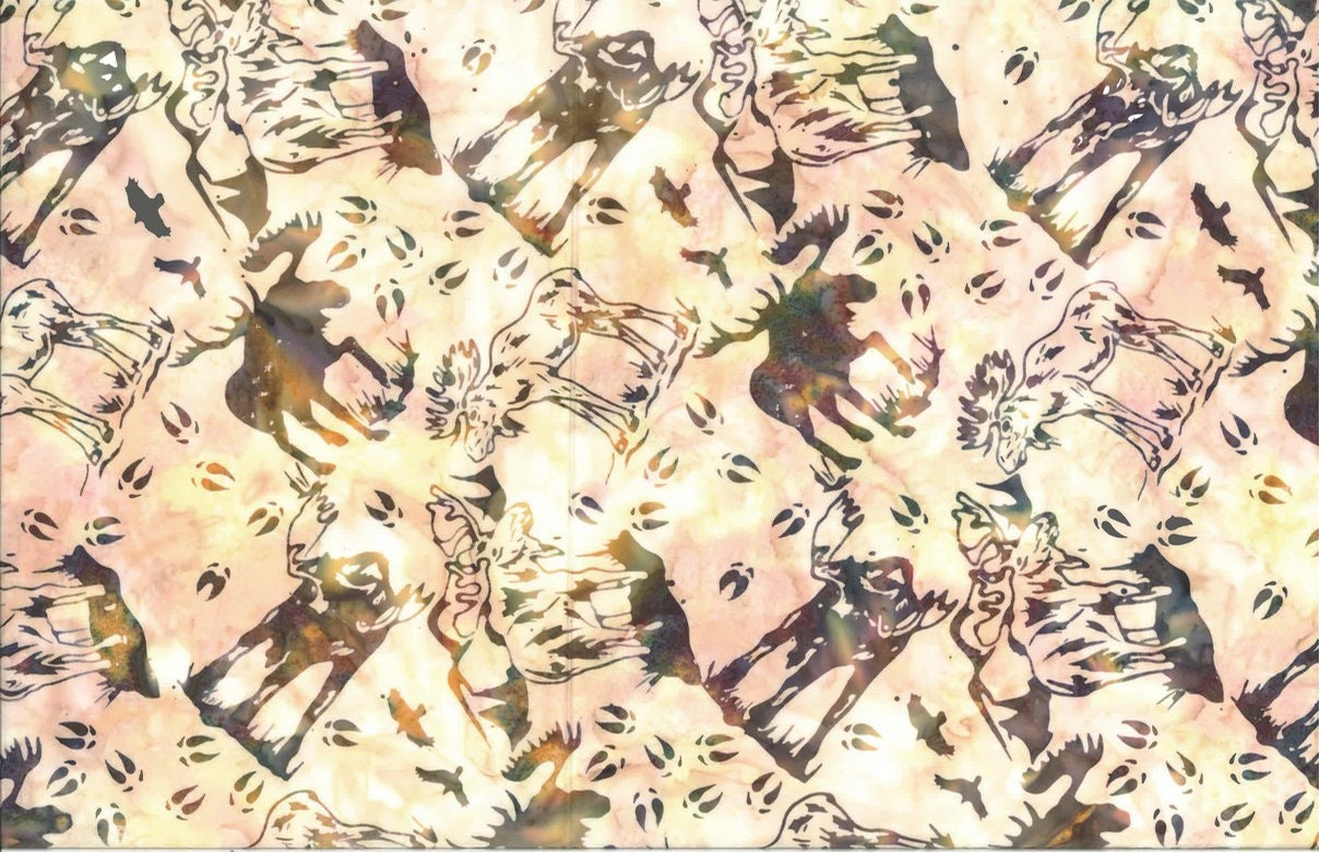 Hoffman Fabrics Harvest Bull Moose Batik Fabric S2344-116-Harvest
