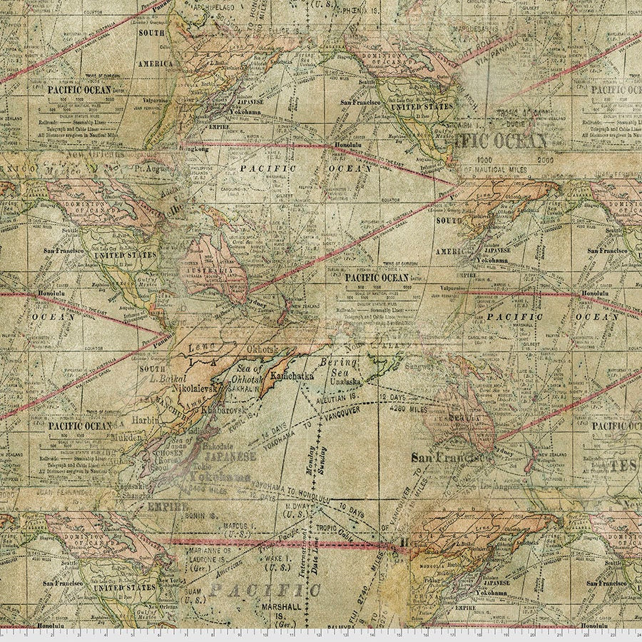 Tim Holtz Foundations Multi Expedition Cotton Fabric by Free Spirit PWTH016.Multi