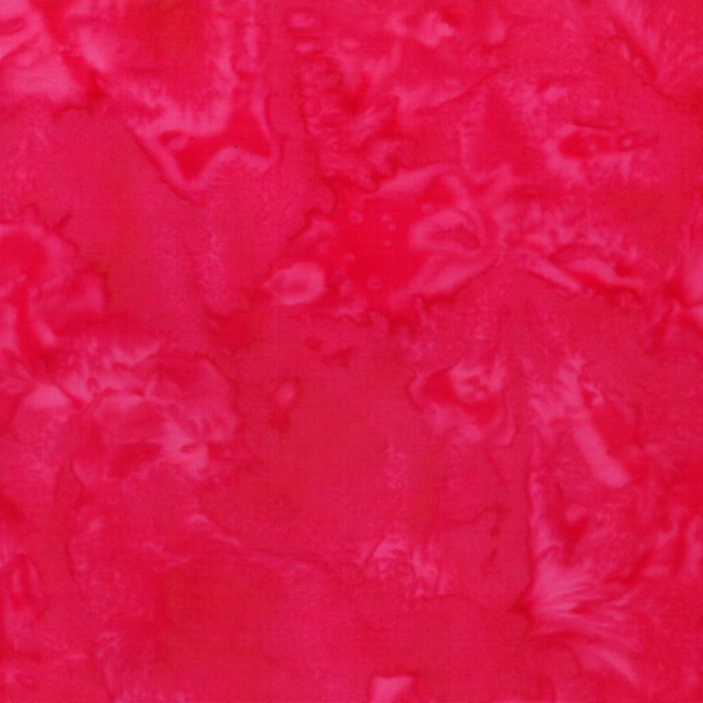 Hoffman Fabrics Watercolors Lucy Red Batik Fabric 1895-348-Lucy