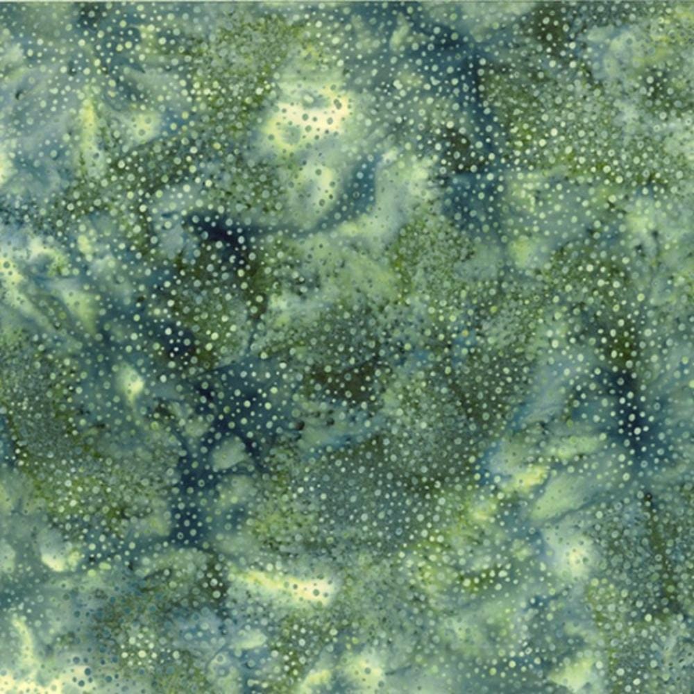 Hoffman Fabrics Dot Celestials Green Batik Fabric 885-549-Celestials