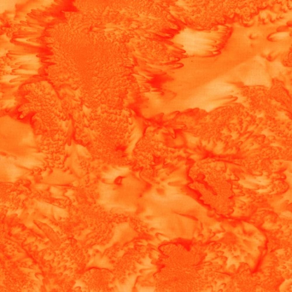 Hoffman Fabrics Watercolors The OC Orange Yellow Batik Fabric 1895-359-The-OC