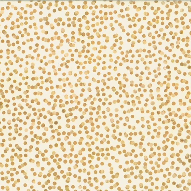 Hoffman Fabrics Jingle Bells Ditsy Dots Cream Batik Fabric V2522-33-Cream