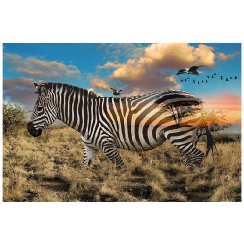Hoffman Fabrics Call of the Wild Zebra Cotton Panel R4611-163-Zebra