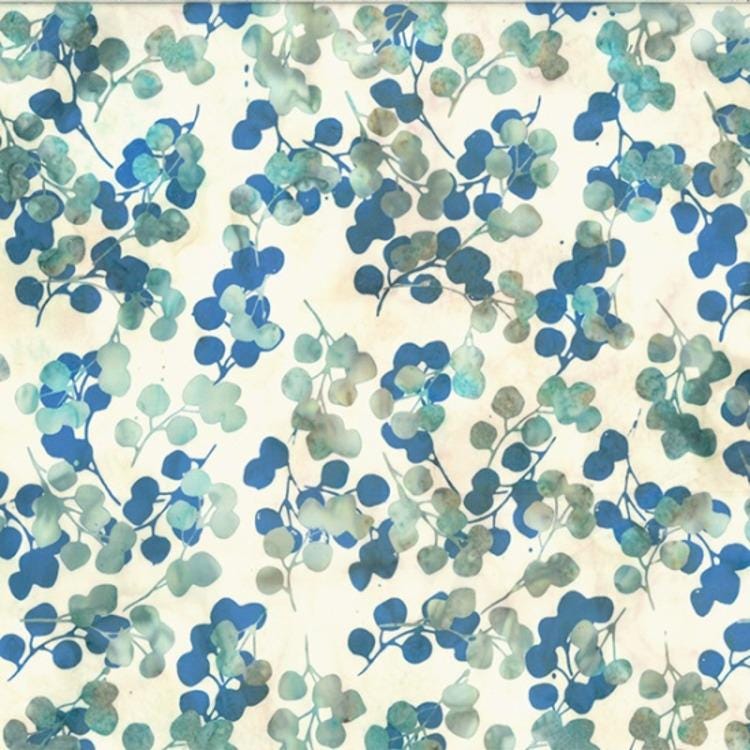 Hoffman Fabrics Big Sur Eucalyptus Leaves Batik Fabric V2531-550-Big-Sur