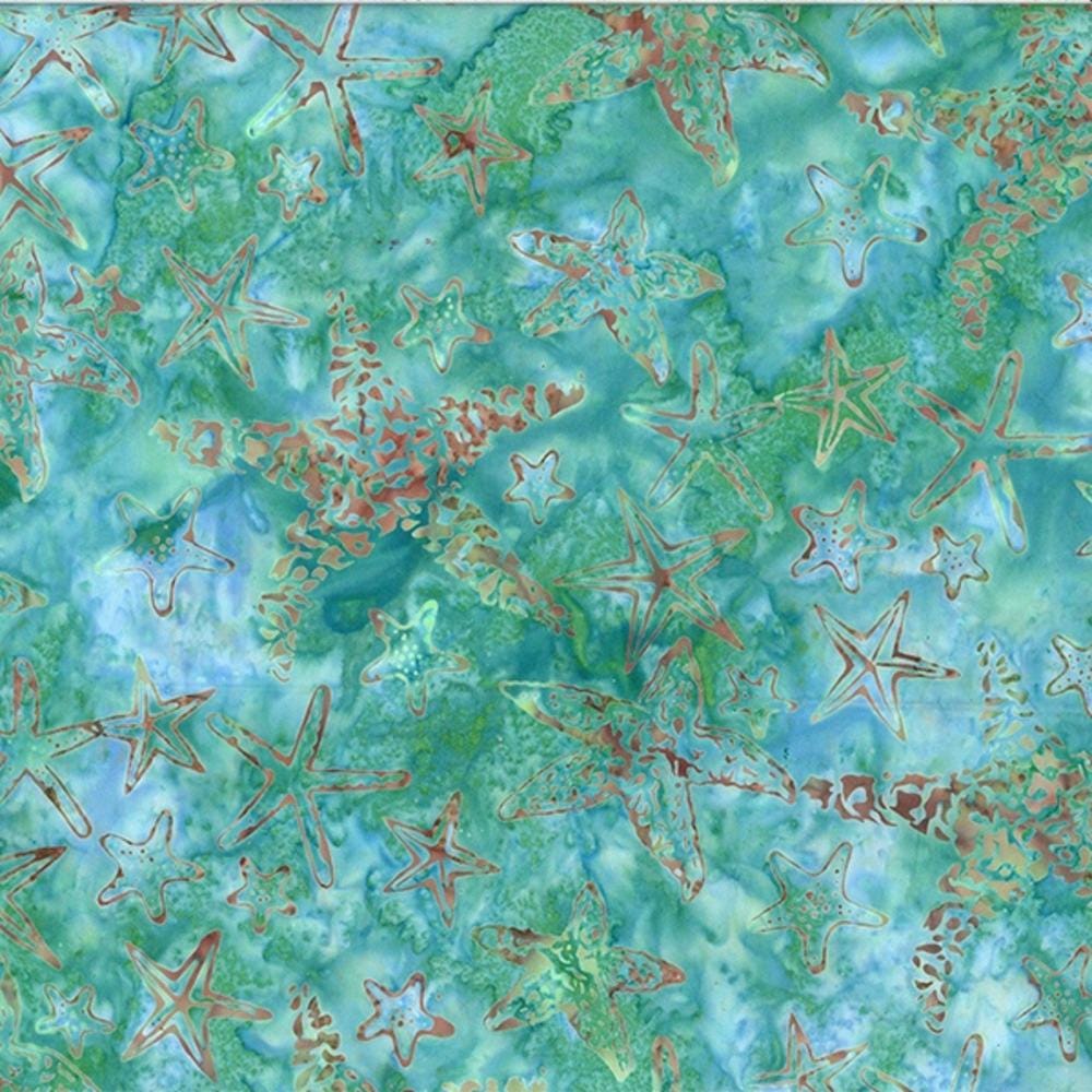 Hoffman Fabrics Along the Shores Earth Day Starfish Batik Fabric DM6-602-Earth-Day