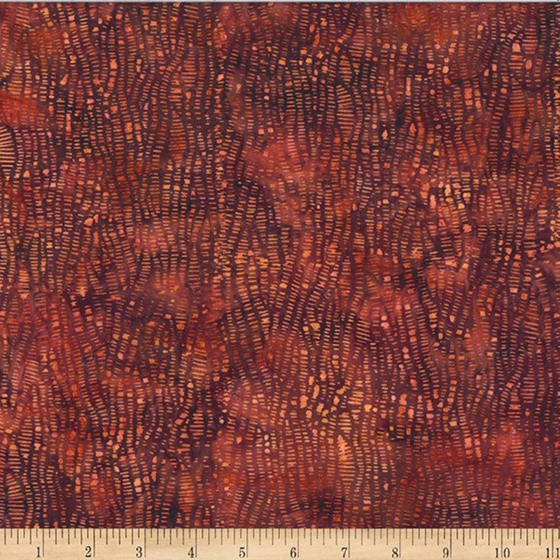 Hoffman Fabrics Adobe Lined Texture Batik Fabric W2605-100-Adobe