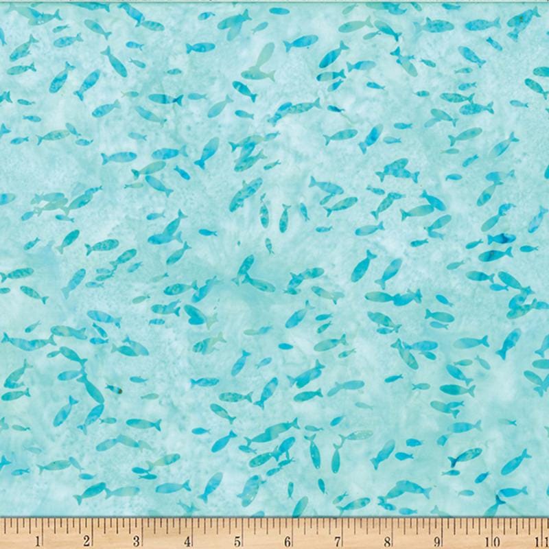 Hoffman Fabrics Susan Claire Frog Pond Jelly Batik Acapulco Fish Fabric SC2-370-Acapulco