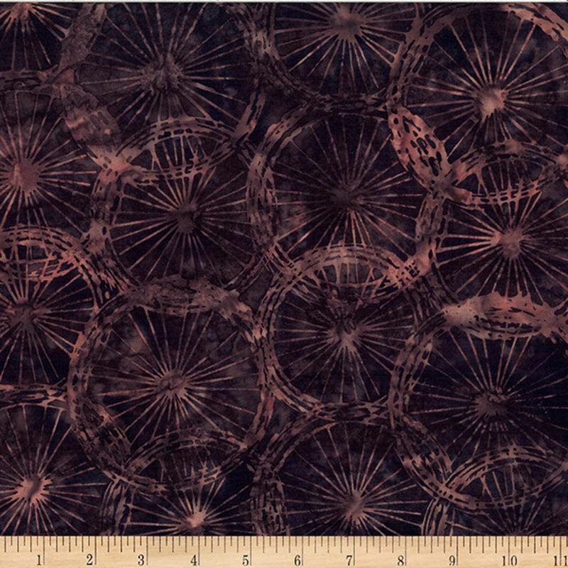 Hoffman Fabrics Cappuccino Wagon Wheels Batik Fabric W2599-610-Cappuccino