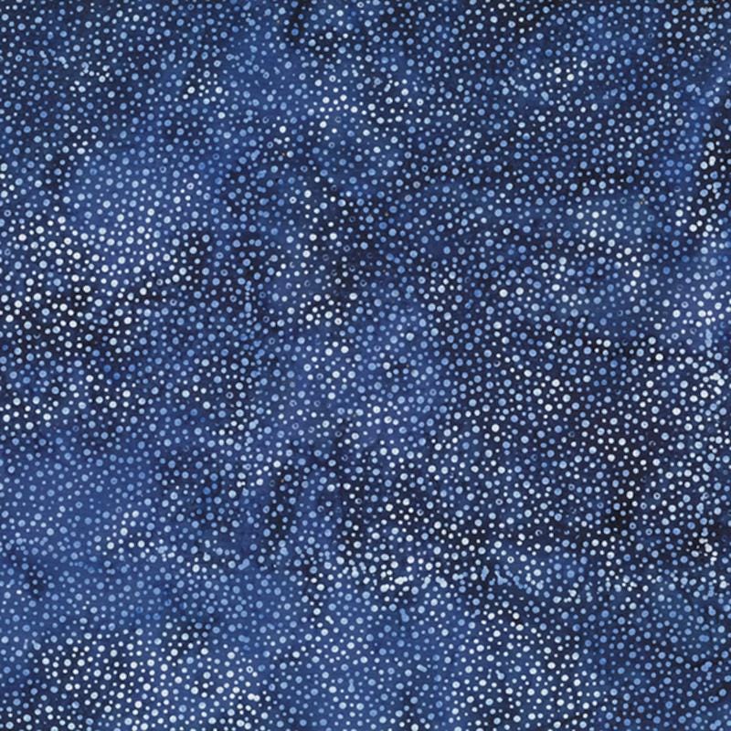 Hoffman Fabrics Dot Deep Blue Batik Fabric 885-682-Deep-Blue