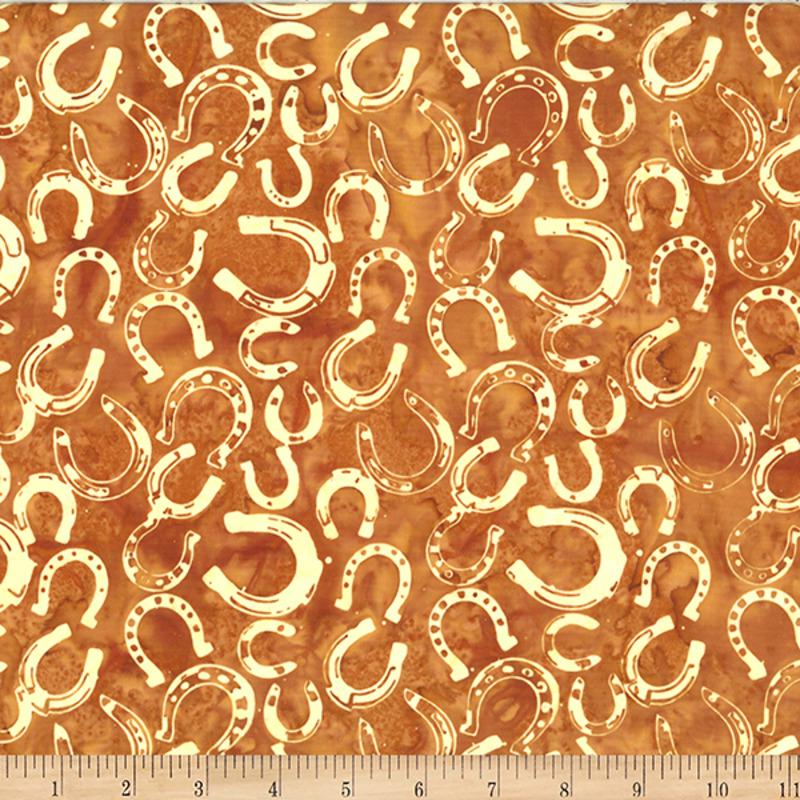 Hoffman Fabrics Fox Horseshoe Batik Fabric W2598-293-Fox