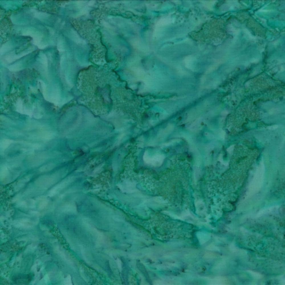 Hoffman Fabrics Watercolors Chamomile Blue Green Batik Fabric 1895-418-Chamomile