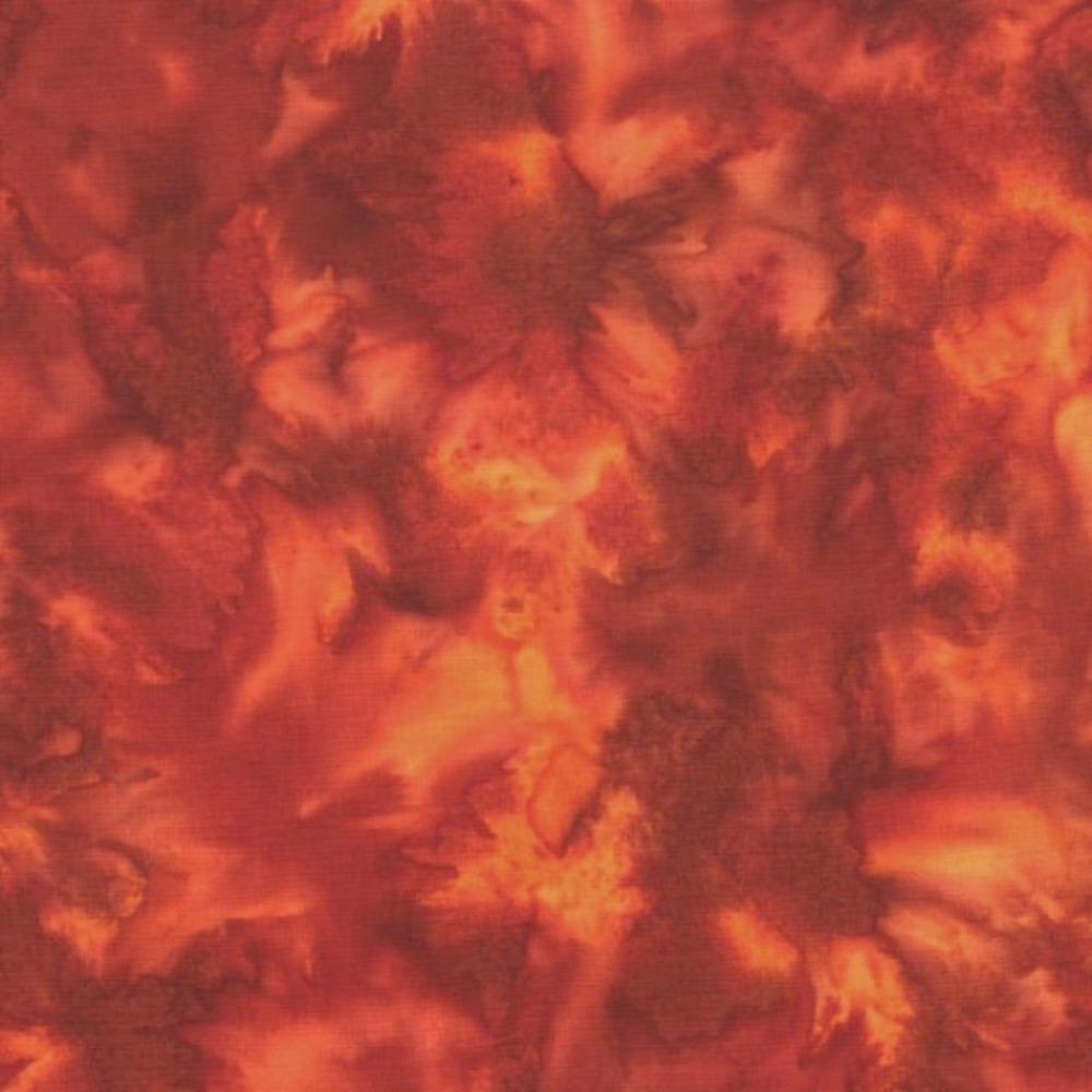 Hoffman Fabrics Watercolors Paprika Red Orange Batik Fabric 1895-389-Paprika