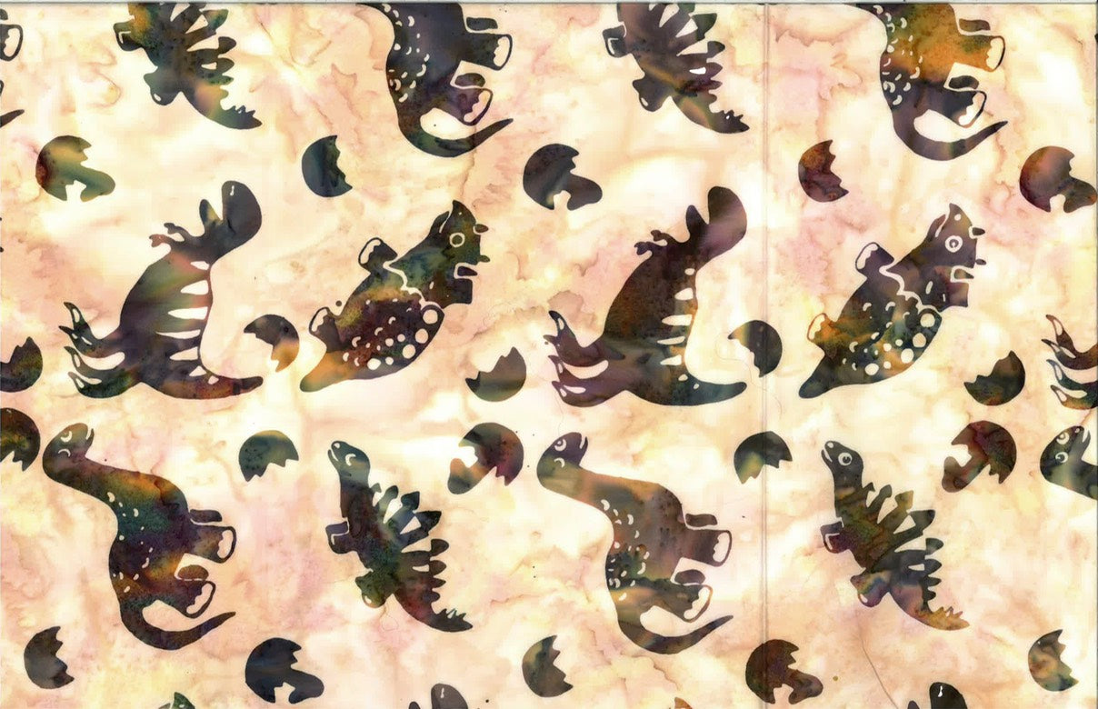 Hoffman Fabrics Baby Dinosaurs Sand Batik Fabric S2340-62-Sand